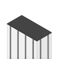 60-170-1 MODULAR SOLUTIONS POLYAMIDE PART END CAP 180MM X 90MM BLACK